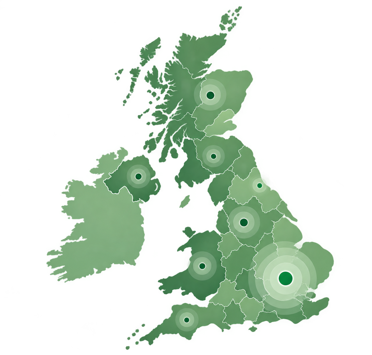 UK-wide commercial bird and pest management coverage map
